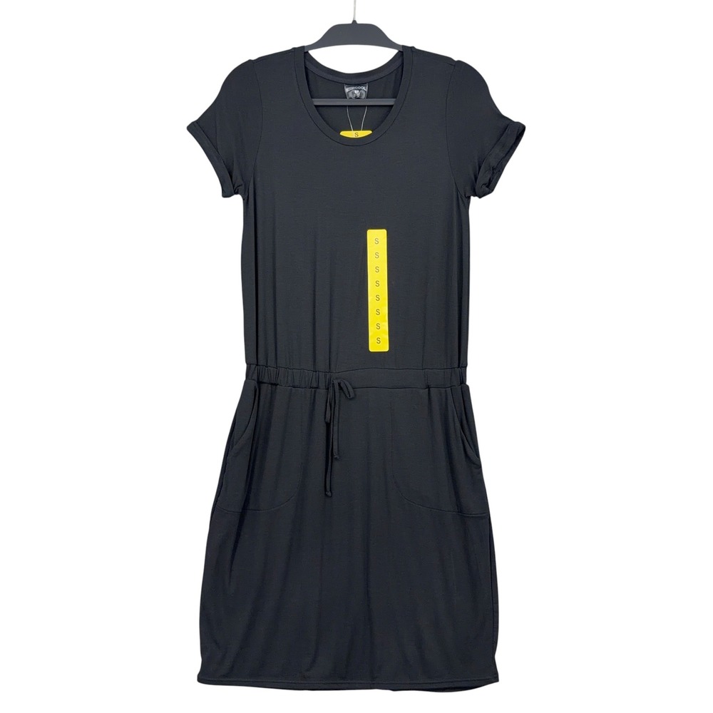 32 Degrees Cool T-Shirt Dress Womens S Rayon‎ Spandex Black